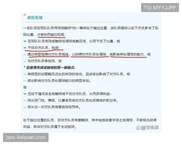 越位规则：以传球瞬间位置和“参与比赛”为判定核心